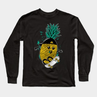 Pineapple Skateboarding Long Sleeve T-Shirt